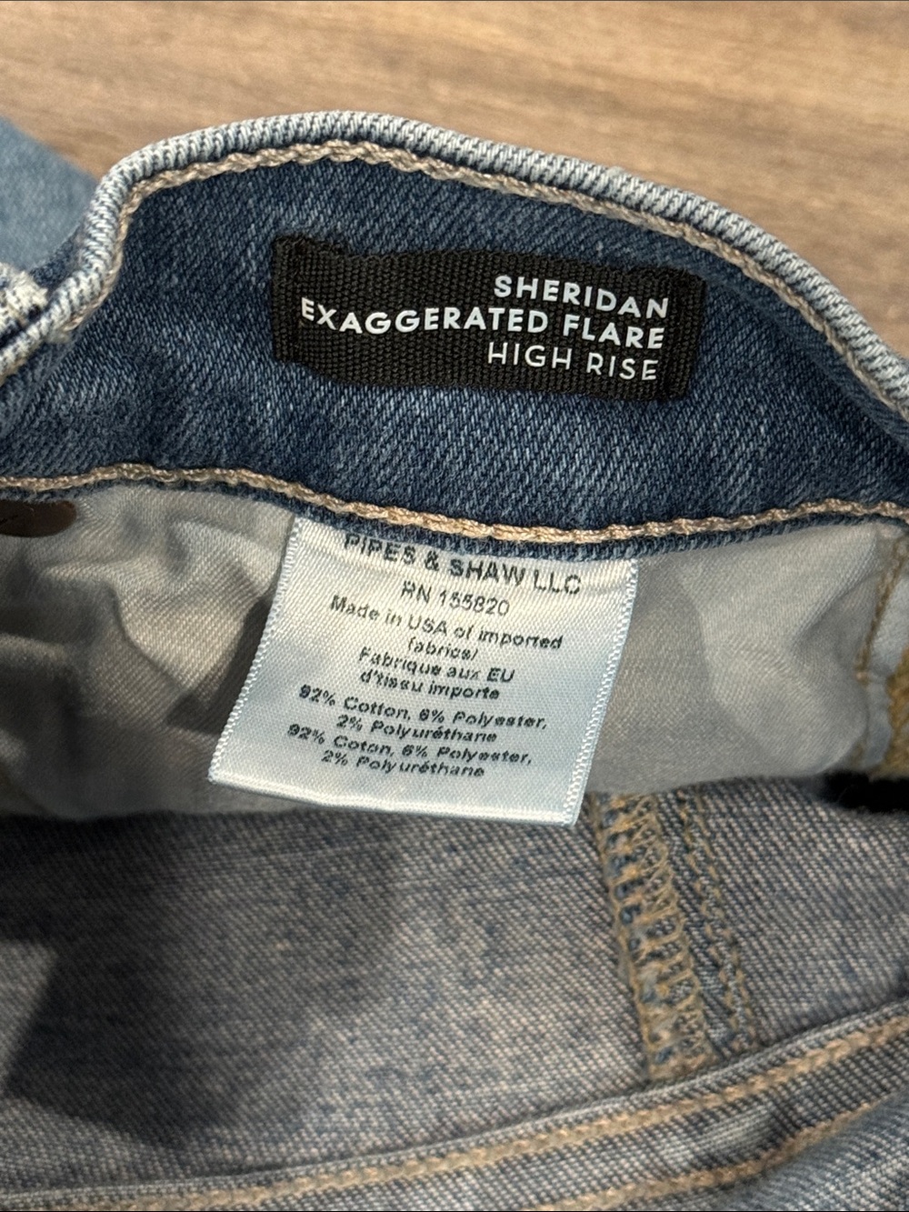 VERONICA BEARD Sheridan Exaggerated Flare Jeans Dark Hale High Rise Size 24 - Picture 4 of 12